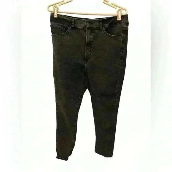Express Denim - EXPRESS BLACK ACID WASH SKINNY SUPER HIGH RISEJEAN
